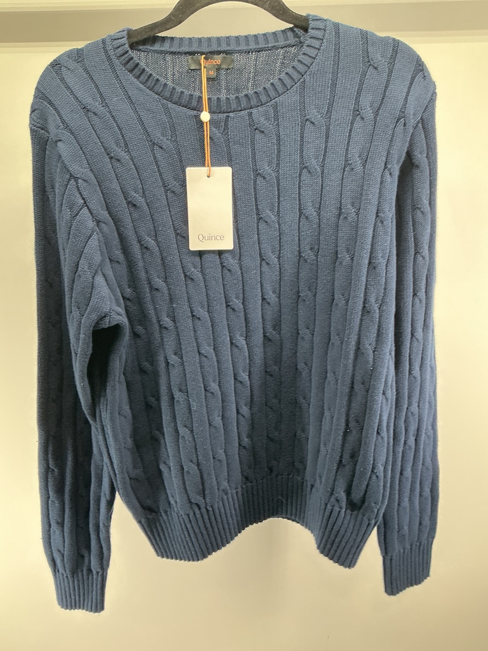100% Organic Cotton Cable Crewneck Sweater